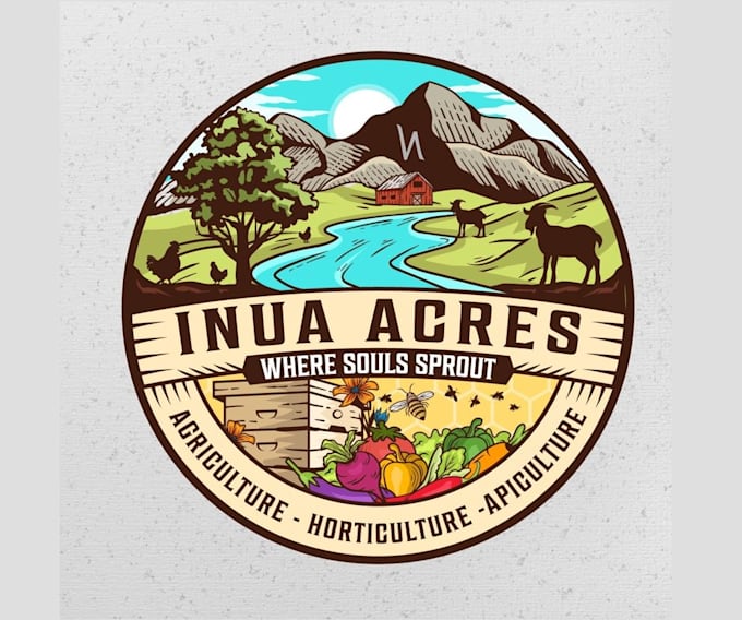design creative agricultural farm goat logo