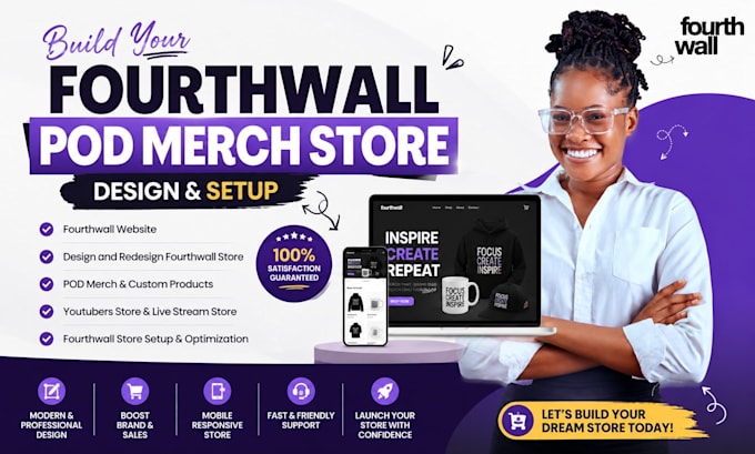 setup fourth wall store design pod fourthwall merch creator store website design