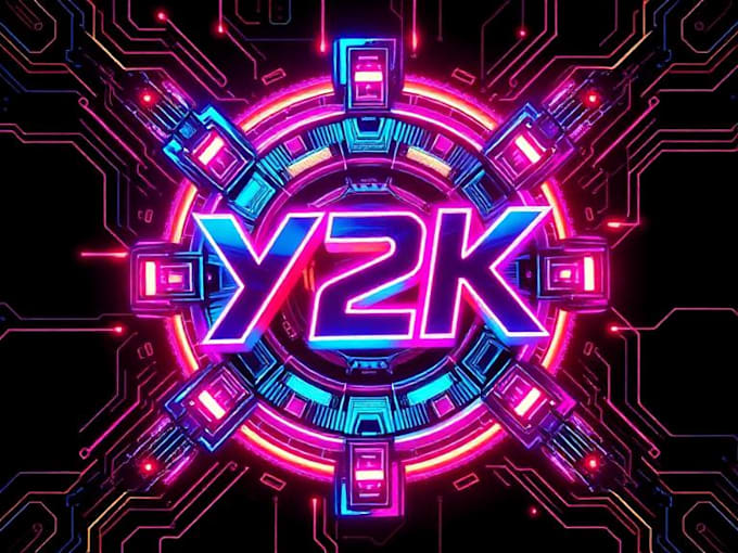 paint custom futuristic cyberpunk, mech, y2k logo design