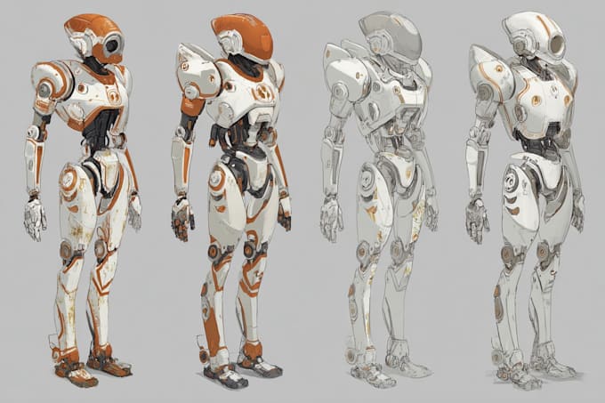 design spectacular robots, cyborgs and mechs
