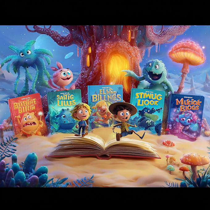 design professional cartoon style book cover