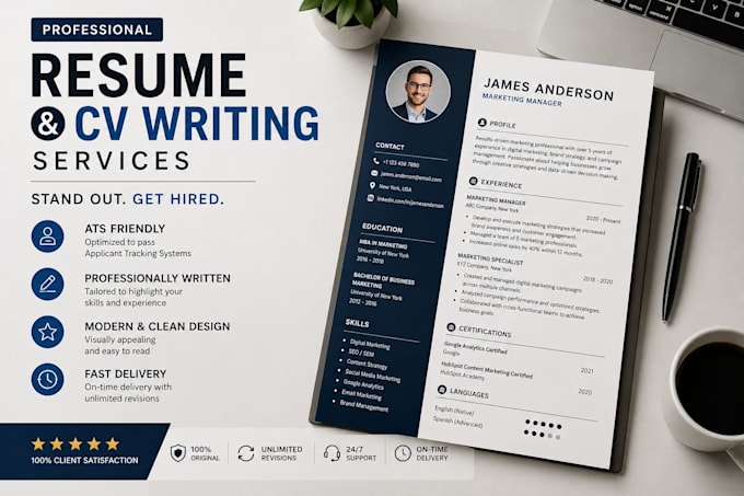 create a professional CV resume