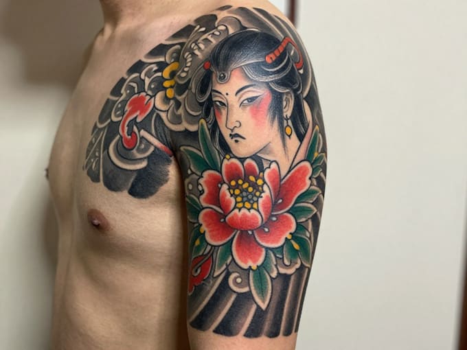 create your unique and professional japanese tattoo design