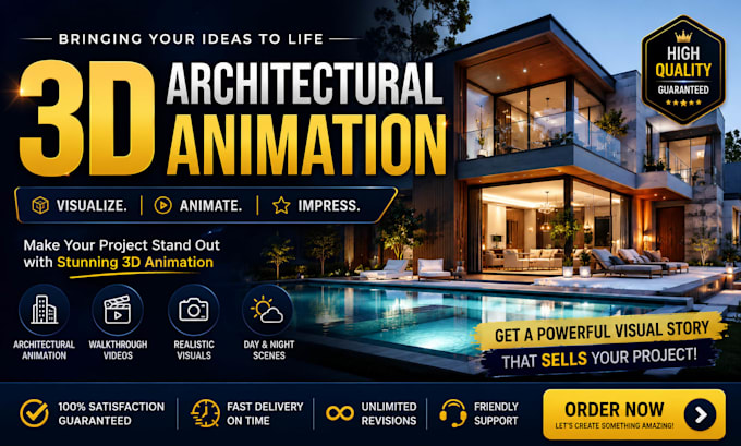 3d architectural animation, walkthrough and real estate rendering with lumion