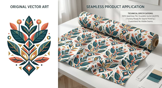 create seamless vector patterns and print ready files for manufacturing