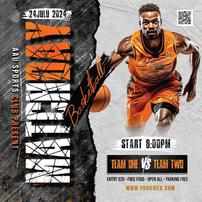 design high quality basketball flyer design with express delivery