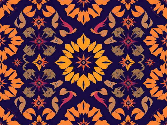 create a marvelous seamless pattern textile design or monogram pattern