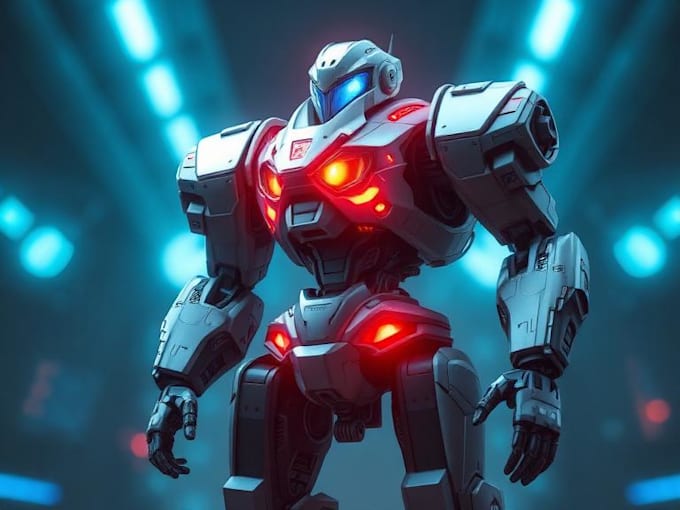 create a marvelous sci fi mecha and robot concept art