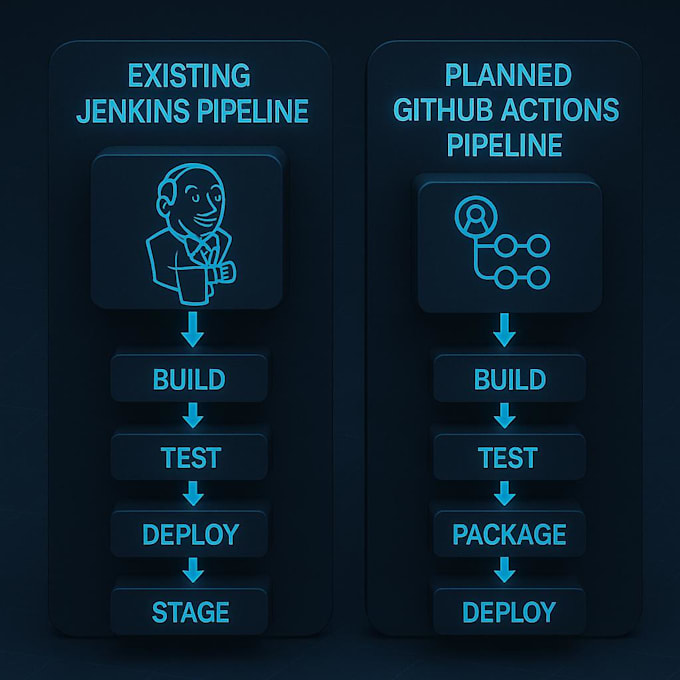 build cicd pipeline using github actions or jenkins for fast deployment