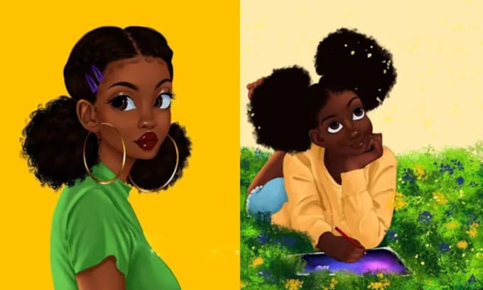 create children character and fantasy character illustration