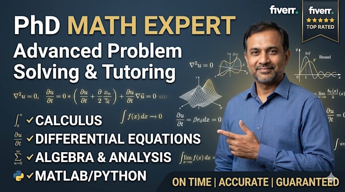 be your expert tutor for calculus, statistics and differential equations