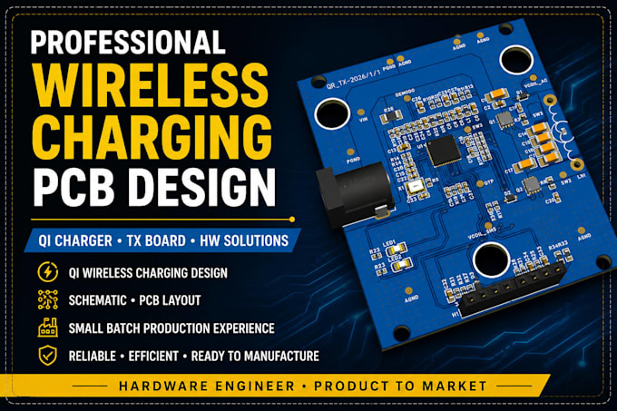 design wireless charging and power electronics pcb circuits