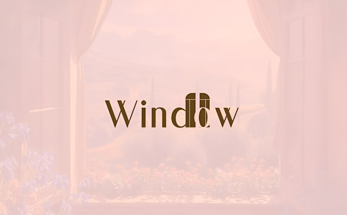 design monogram super window and washing logo