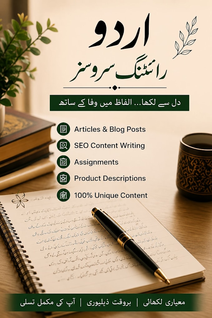 write high quality SEO urdu articles and finance blogs
