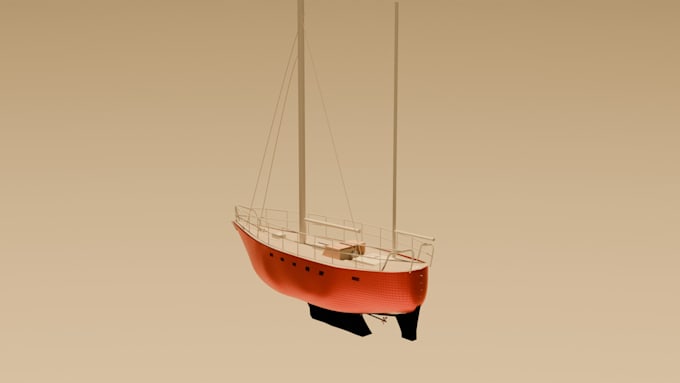 create 3d ship, sailboat or boat model in blender