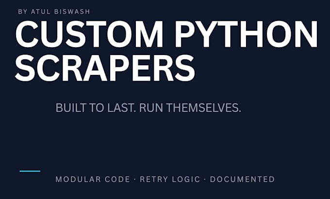 build a custom python web scraper with retry logic and clean output