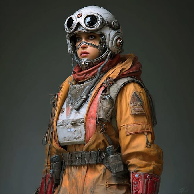 sci fi character illustration or sci fi character