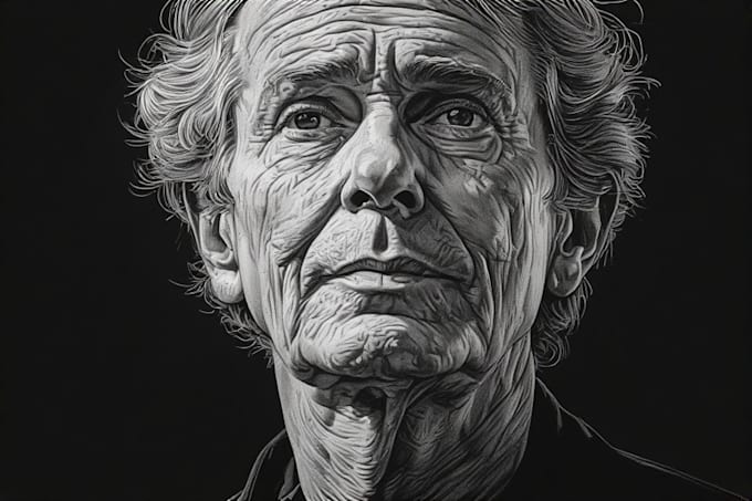 draw a wsj style hedcut portrait for you