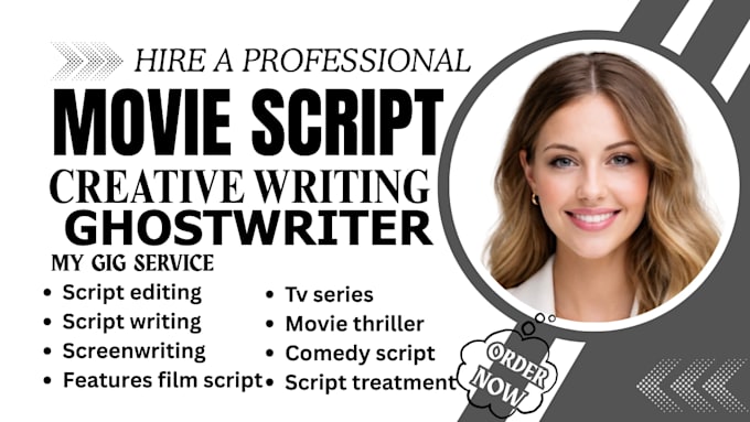 be your movie script ghostwriter