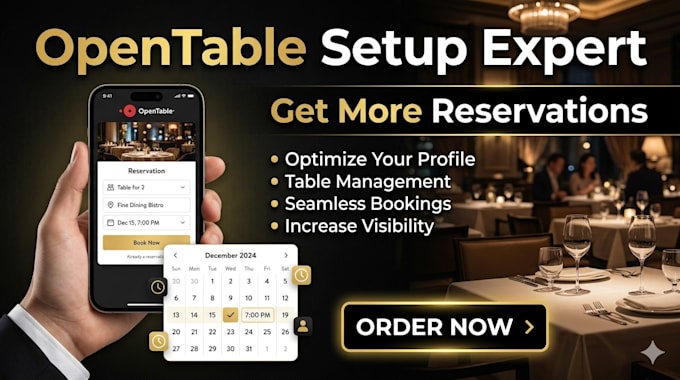 setup opentable, manage restaurant reservations, attract new customers