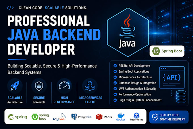 develop scalable spring boot rest API and backend services