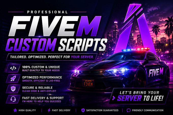 create custom fivem scripts and modern UI systems