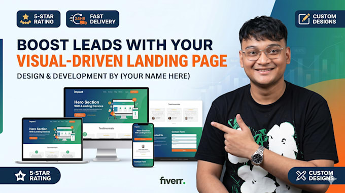 build a modern responsive landing page website