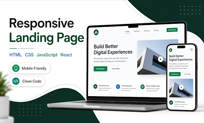 build a responsive landing page