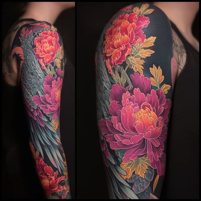 make a custom tattoo sleeve art as you want