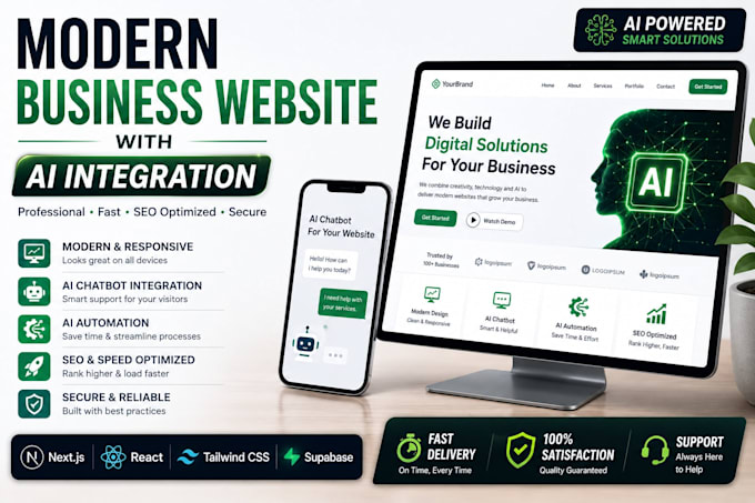 build modern business website with ai integration