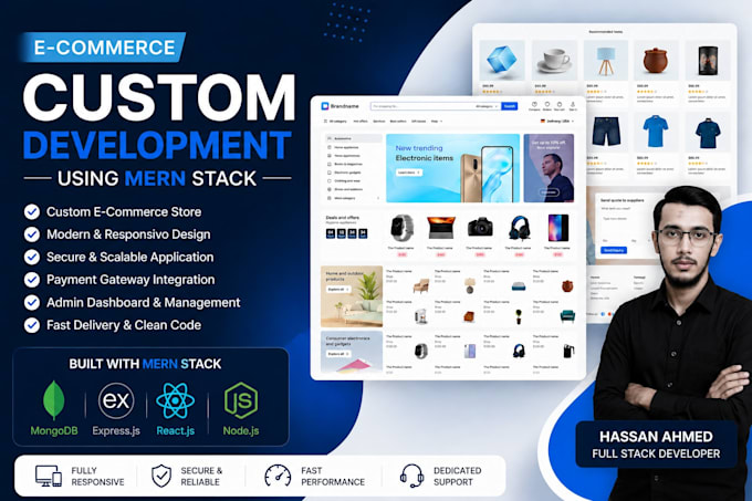 develop mern stack website and e commerce store
