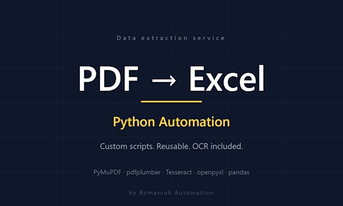 extract data from PDF to excel using python automation