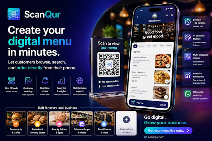 create a professional digital menu and catalogs for you