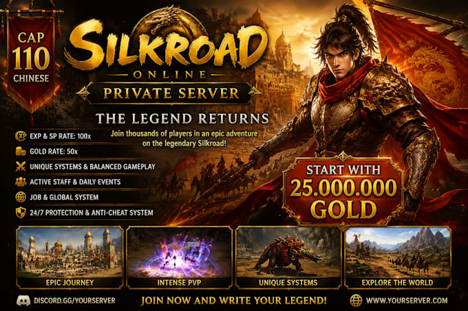create silkroad online private server with full setup, security, custom features