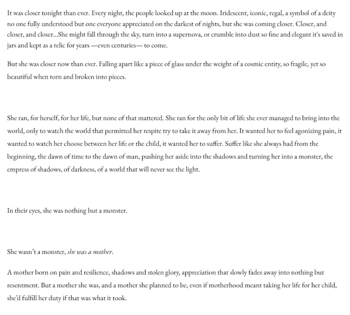 ghostwrite an emotional short story for you