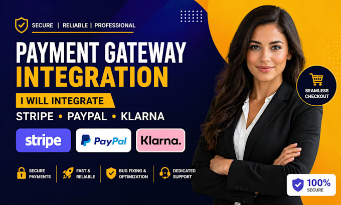 integrate stripe paypal klarna payment gateway in your website