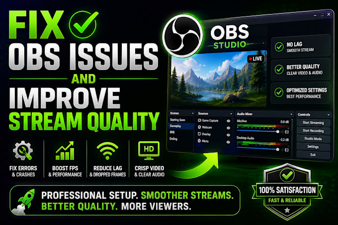 fix obs issues and improve stream quality