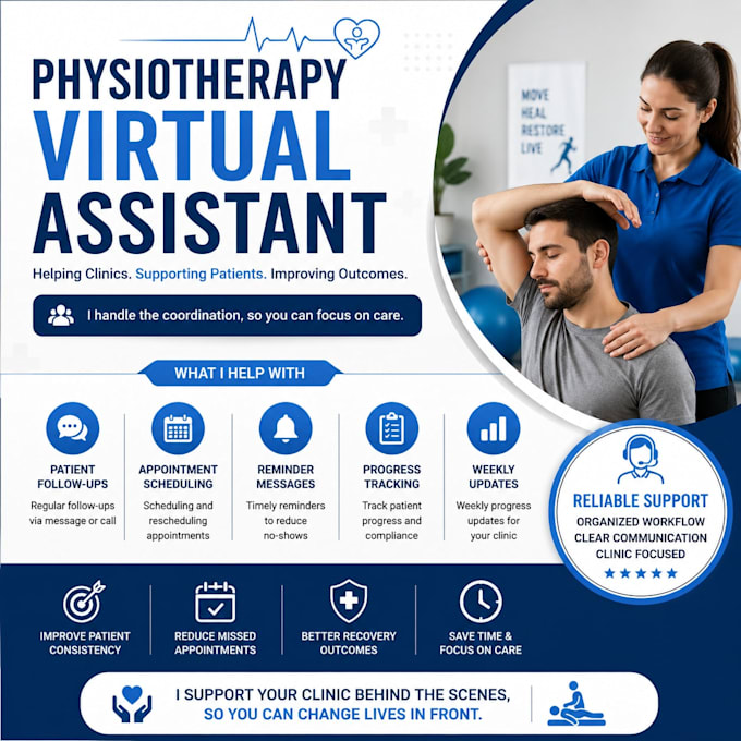 be your physiotherapy virtual assistant for patient follow ups and scheduling