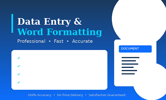 do fast and accurate data entry and word document formatting