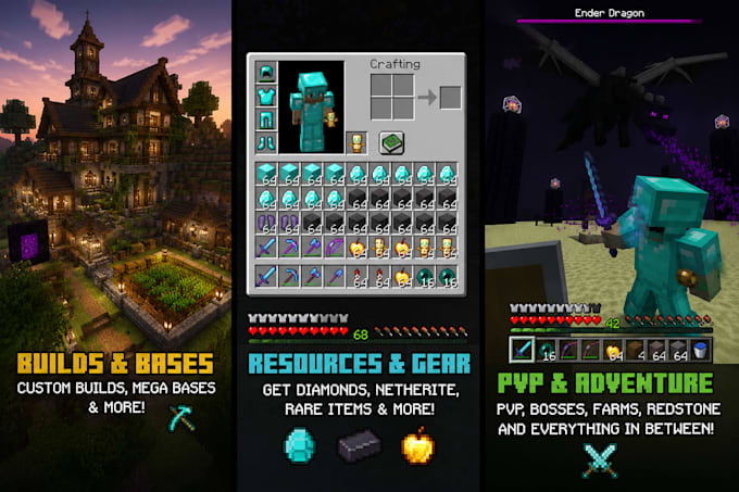 help you with anything in minecraft mining buliding etc