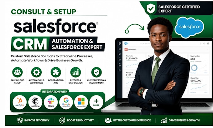 consult and setup salesforce CRM, automation, salesforce architect and developer
