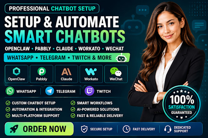 setup openclaw pabbly claude workato wechat chatbot in awhatsapp telegram twitch