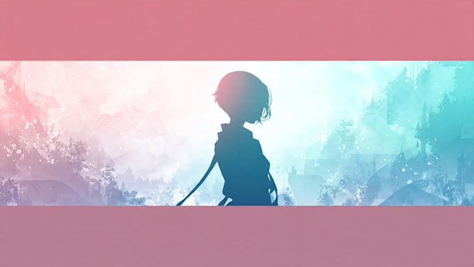 design clean anime themed banner
