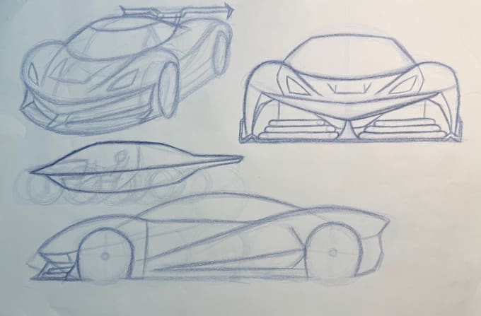 Create detailed concept sketches and 3d models for automotive design ...