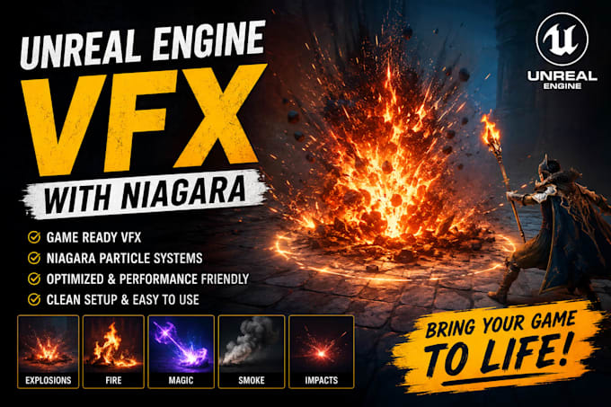 create unreal engine vfx with niagara particle system for games