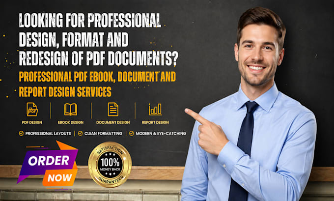 design, format and redesign professional PDF, ebook, document or report