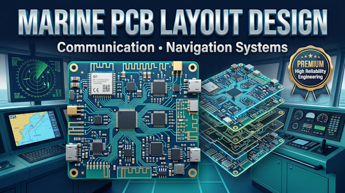 create pcb layout for marine communication and navigation systems