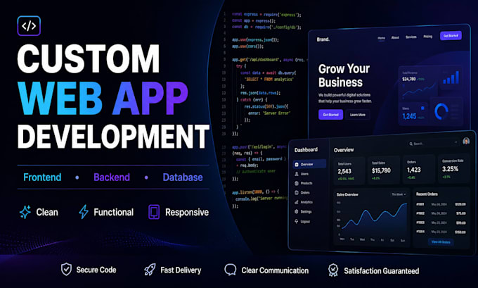build a custom web app with frontend, backend, and database
