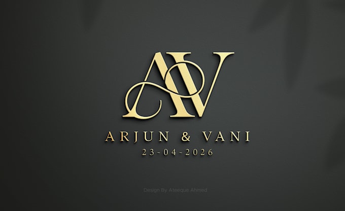 design elegant wedding logo, initials or monogram