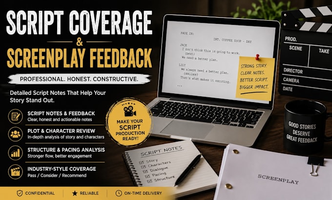 write  script coverage, screenplay feedback, movie script, script notes review
